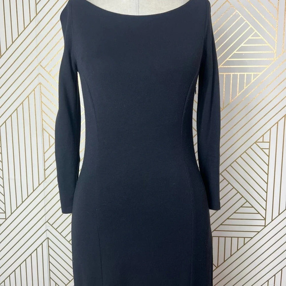 Ralph Lauren Black Label Classic BlackSheath Dress Size 6 - Picture 3 of 12